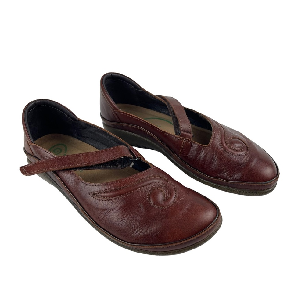 Women's Naot Matia Luggage Brown Leather Mary Jane Shoes Size 37 (US 6-6… - Picture 2 of 9
